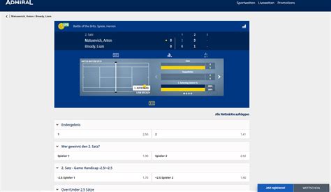 admiral tennis wetten
